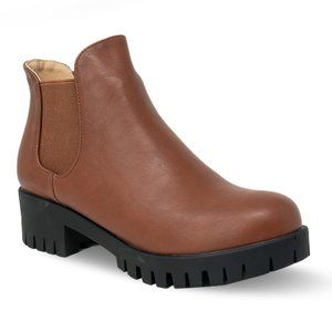 Women's Chelsea Boots Elastic Chunky Block Heel Platform Lug Sole Ankle …